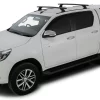 Rhino-Rack Toyota Hilux 4dr Ute Double Cab 10/15 On Vortex RCH Trackmount Black 2 Bar Roof Rack