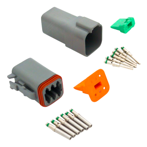 Deutsch DT 6-Way Connector Kit with Solid Contacts